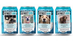 Campaña global de cerveza artesanal, BrewDog, y las organizaciones benéficas Dogs on the Streets y All Dogs Matter.